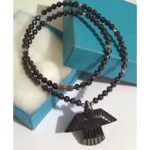 Hematite Phoenix Pendant Chain Choker Fashion Necklace
